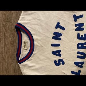 Saint Laurent logo print t shirt